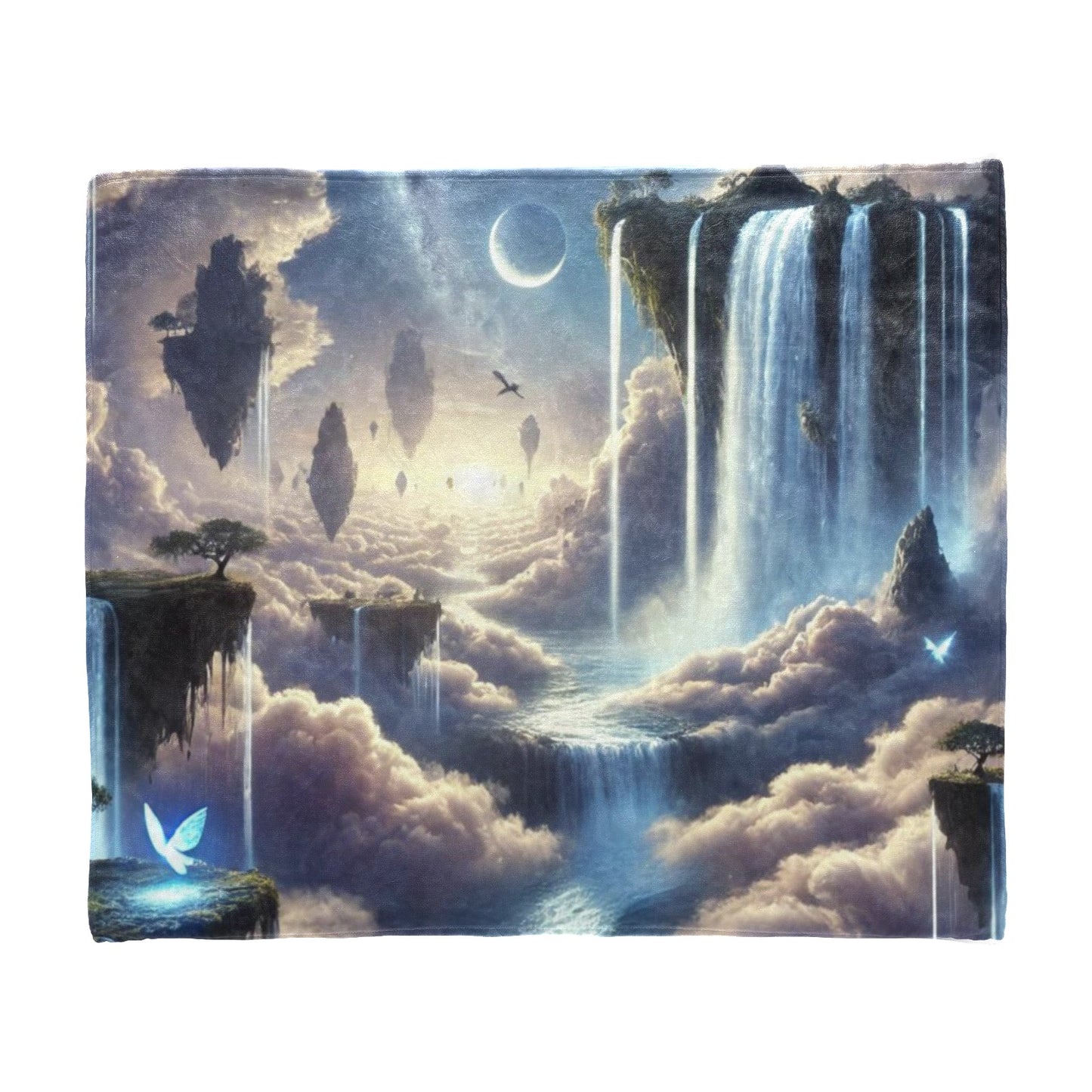 Ethereal Cascade A Dreamscape Waterfall (1) Ultra-Soft Micro Fleece Blanket 60"x50"