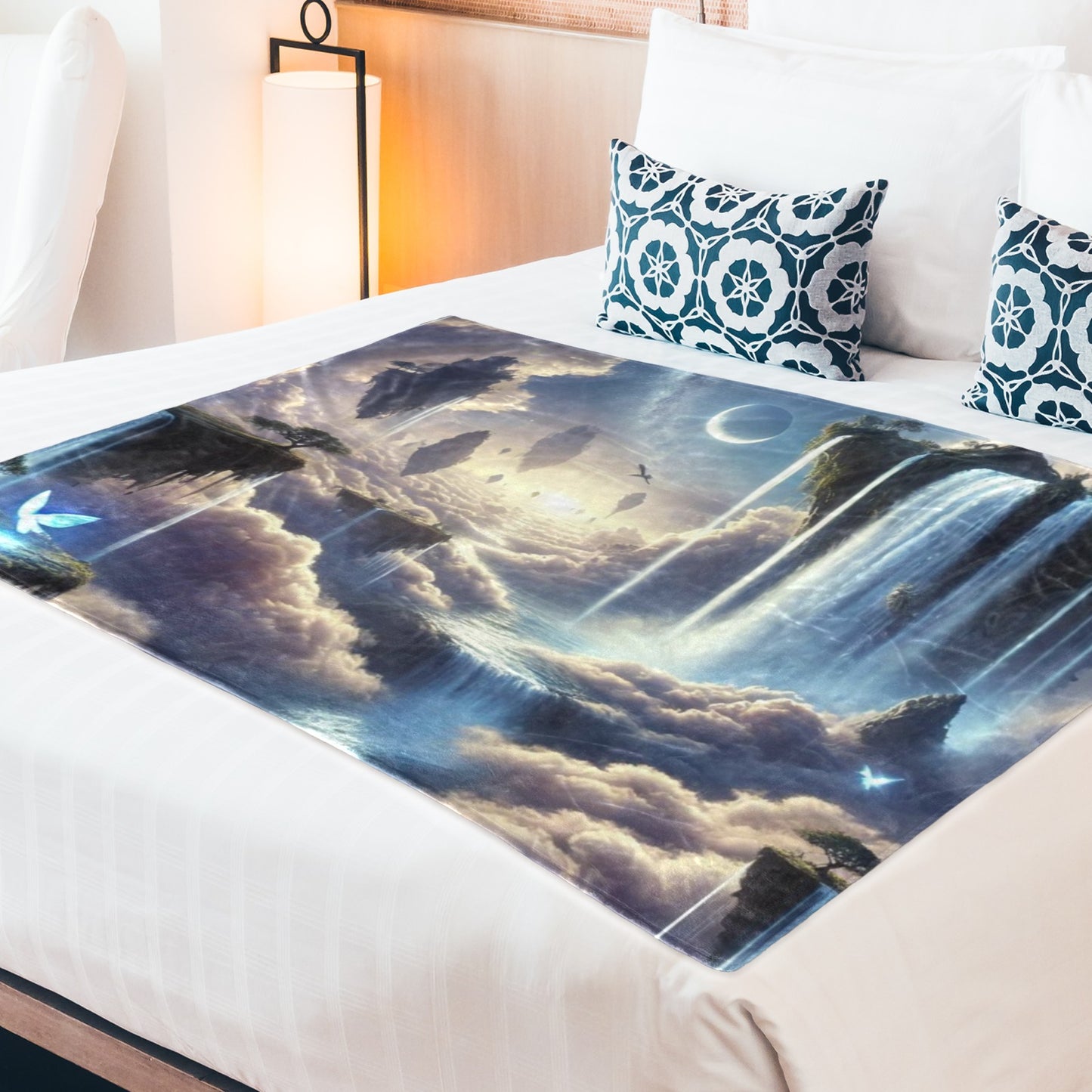 Ethereal Cascade A Dreamscape Waterfall (1) Ultra-Soft Micro Fleece Blanket 60"x50"