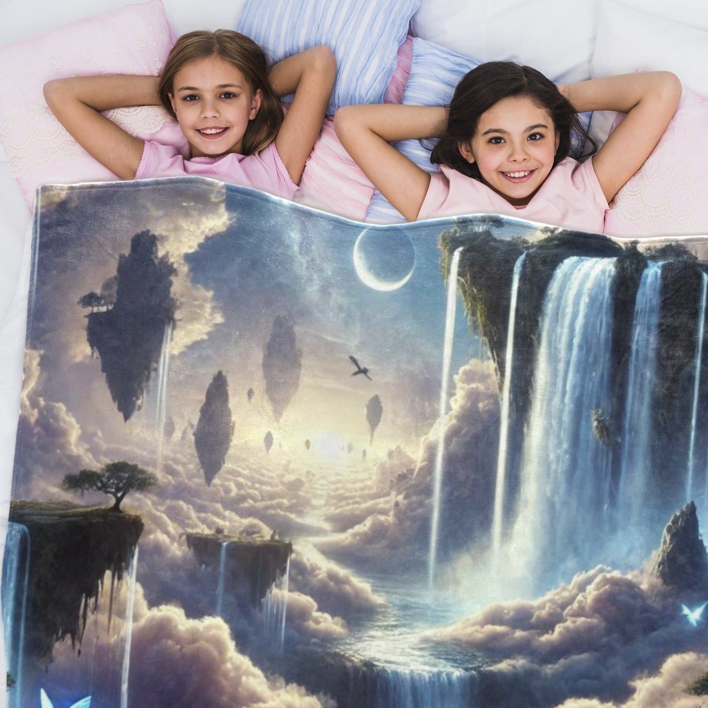 Ethereal Cascade A Dreamscape Waterfall (1) Ultra-Soft Micro Fleece Blanket 60"x50"